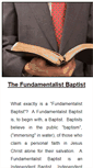 Mobile Screenshot of fundamentalistbaptist.com